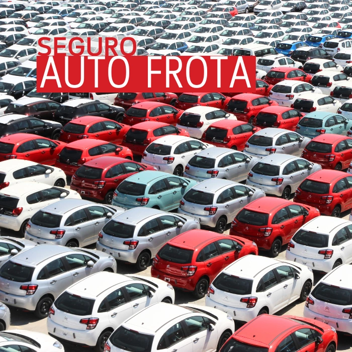 Seguro Frota 1 Veículos de uma empresa estacionados, representando uma frota segurada.